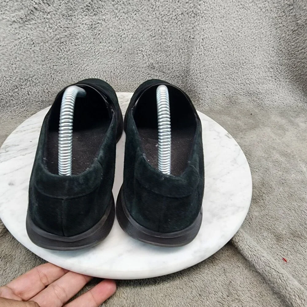 Skechers Shoes Womens Size 8 Goga Max Black Suede Slip-On Casual Comfort *GUC*